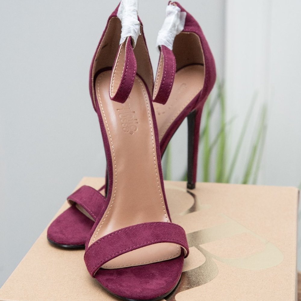 NWT Charlotte Russe Maroon Ankle Strap Heels